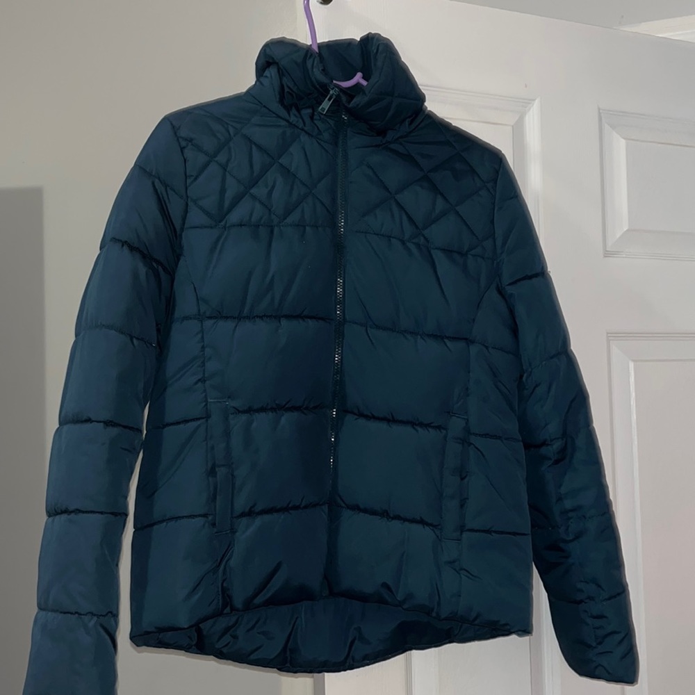 Blue Old Navy Puffer Jacket Lined W Fleece